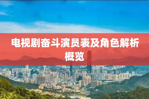 电视剧奋斗演员表及角色解析概览