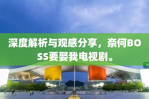 深度解析与观感分享，奈何BOSS要娶我电视剧。