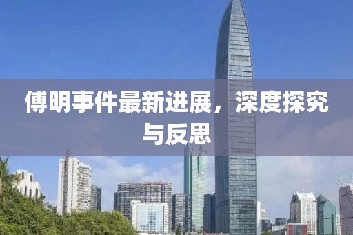 傅明事件最新进展，深度探究与反思