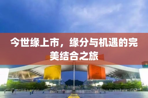 今世缘上市，缘分与机遇的完美结合之旅