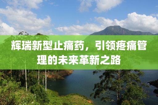辉瑞新型止痛药，引领疼痛管理的未来革新之路