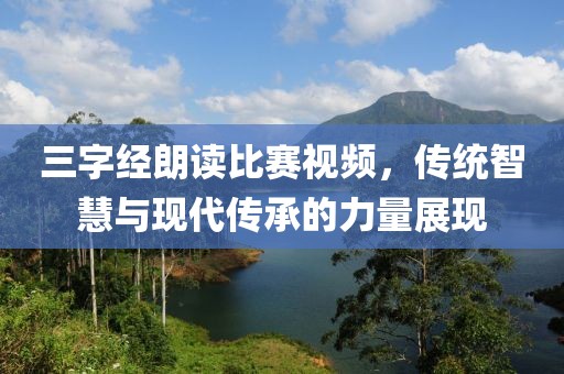 三字经朗读比赛视频，传统智慧与现代传承的力量展现