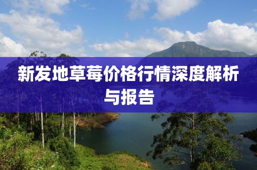 新发地草莓价格行情深度解析与报告
