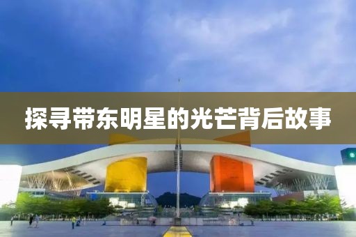探寻带东明星的光芒背后故事