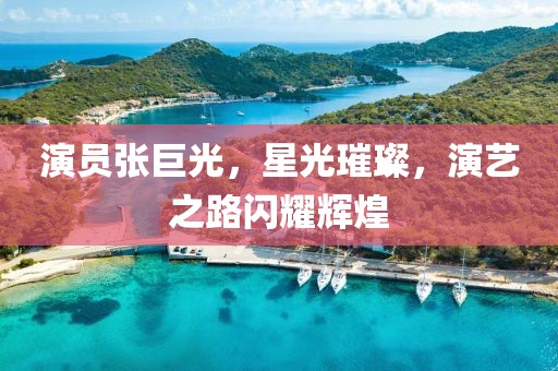 演员张巨光，星光璀璨，演艺之路闪耀辉煌