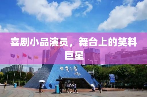 喜剧小品演员，舞台上的笑料巨星