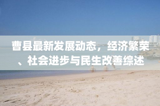 曹县最新发展动态，经济繁荣、社会进步与民生改善综述