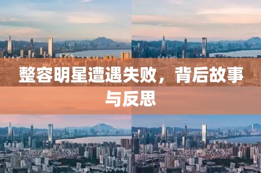整容明星遭遇失败，背后故事与反思