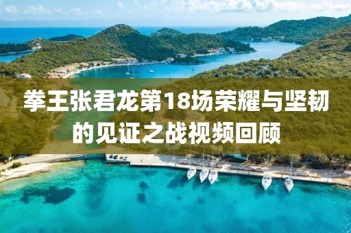 拳王张君龙第18场荣耀与坚韧的见证之战视频回顾