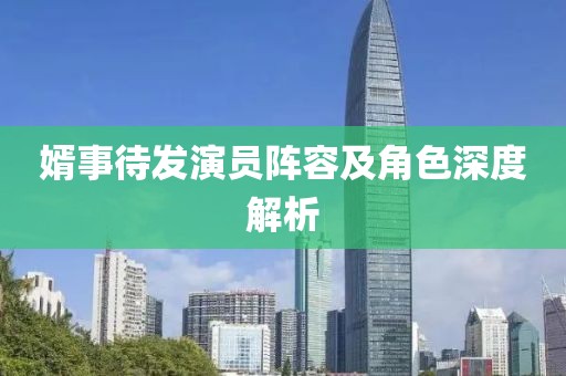 婿事待发演员阵容及角色深度解析