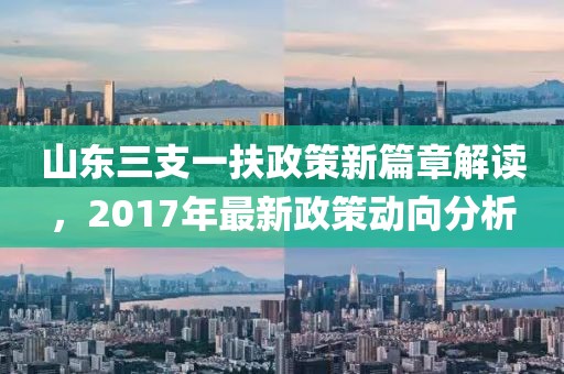山东三支一扶政策新篇章解读，2017年最新政策动向分析