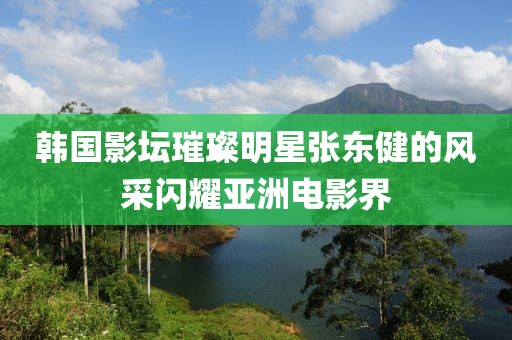 韩国影坛璀璨明星张东健的风采闪耀亚洲电影界
