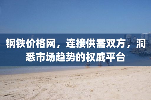 钢铁价格网，连接供需双方，洞悉市场趋势的权威平台