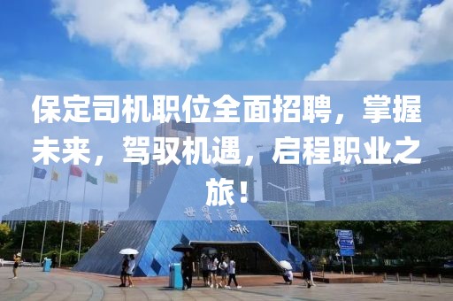 保定司机职位全面招聘，掌握未来，驾驭机遇，启程职业之旅！