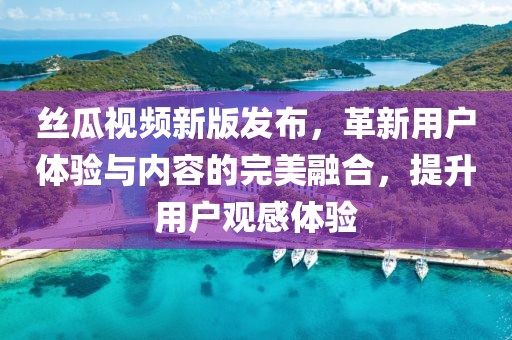 丝瓜视频新版发布，革新用户体验与内容的完美融合，提升用户观感体验
