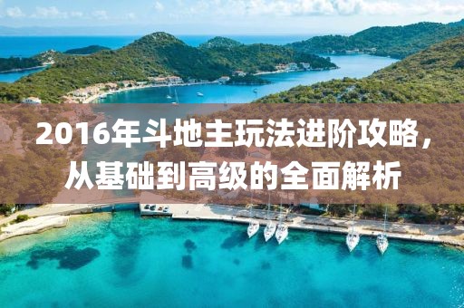 2016年斗地主玩法进阶攻略，从基础到高级的全面解析