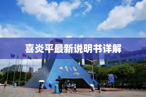 喜炎平最新说明书详解