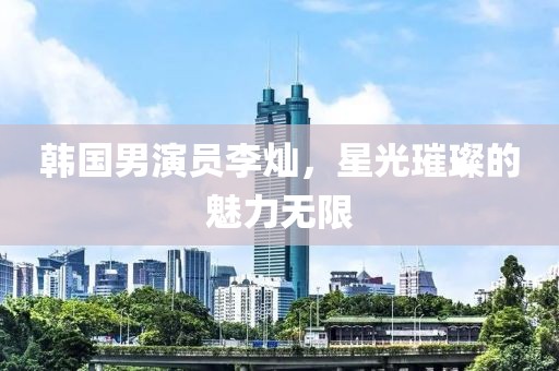 韩国男演员李灿，星光璀璨的魅力无限