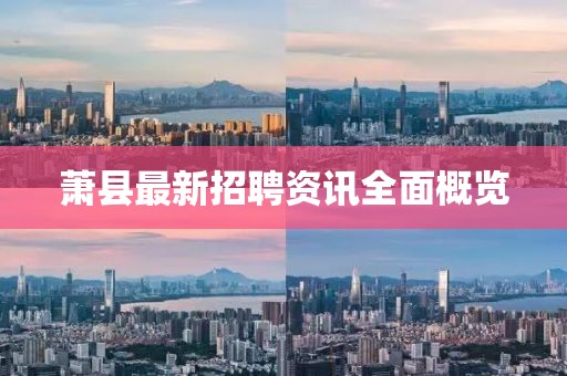 萧县最新招聘资讯全面概览