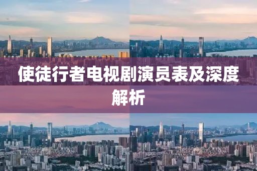 使徒行者电视剧演员表及深度解析