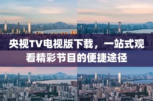 央视TV电视版下载，一站式观看精彩节目的便捷途径