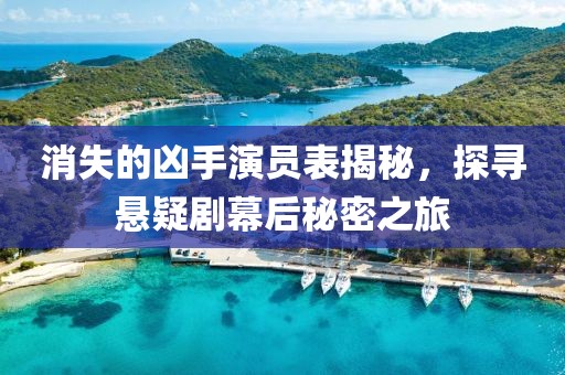 消失的凶手演员表揭秘，探寻悬疑剧幕后秘密之旅