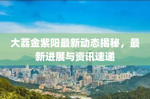 大荔金紫阳最新动态揭秘，最新进展与资讯速递