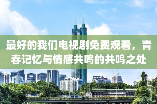 最好的我们电视剧免费观看，青春记忆与情感共鸣的共鸣之处