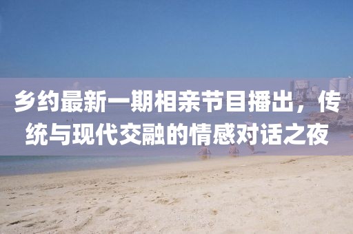 乡约最新一期相亲节目播出，传统与现代交融的情感对话之夜