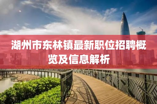 湖州市东林镇最新职位招聘概览及信息解析