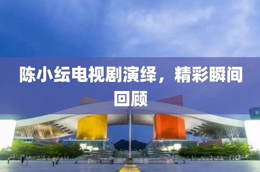 陈小纭电视剧演绎，精彩瞬间回顾
