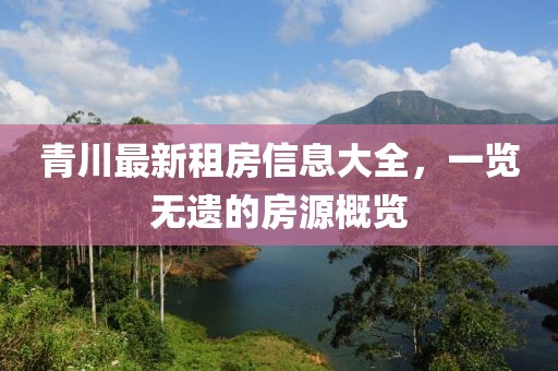 青川最新租房信息大全，一览无遗的房源概览