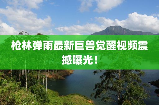 枪林弹雨最新巨兽觉醒视频震撼曝光！
