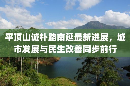 平顶山诚朴路南延最新进展，城市发展与民生改善同步前行