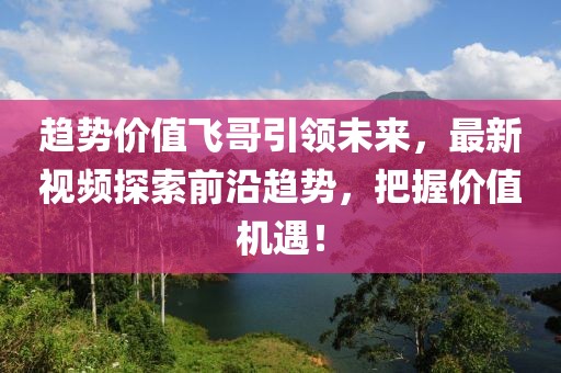 趋势价值飞哥引领未来，最新视频探索前沿趋势，把握价值机遇！