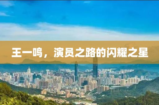 王一鸣，演员之路的闪耀之星