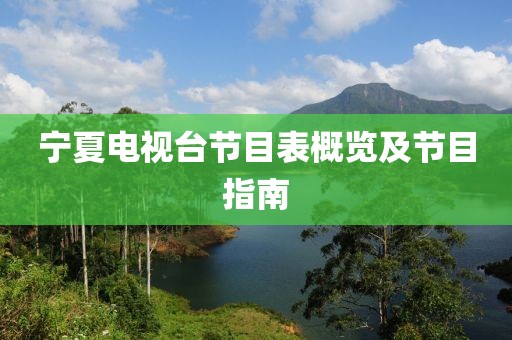 宁夏电视台节目表概览及节目指南