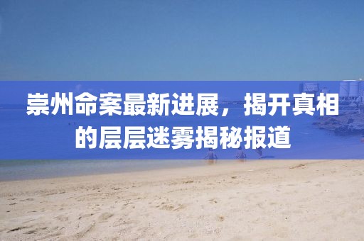 崇州命案最新进展，揭开真相的层层迷雾揭秘报道