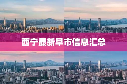 西宁最新早市信息汇总