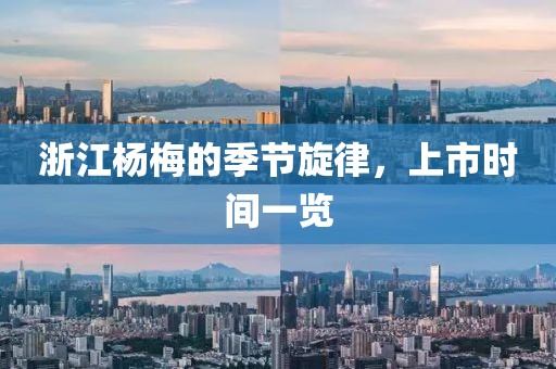 浙江杨梅的季节旋律，上市时间一览