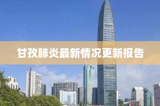 甘孜肺炎最新情况更新报告