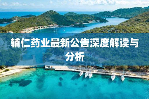 辅仁药业最新公告深度解读与分析