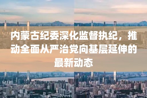 内蒙古纪委深化监督执纪，推动全面从严治党向基层延伸的最新动态