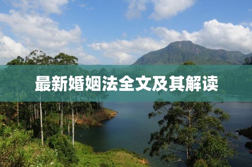 最新婚姻法全文及其解读