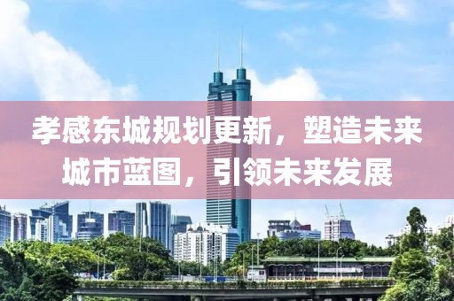 孝感东城规划更新，塑造未来城市蓝图，引领未来发展