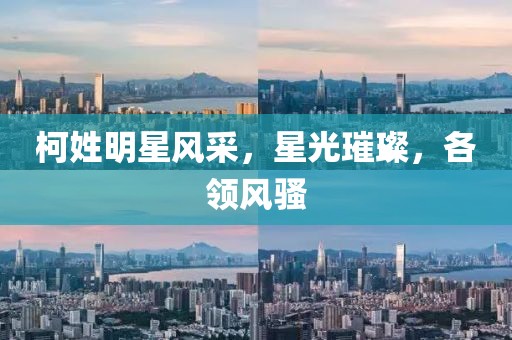 柯姓明星风采，星光璀璨，各领风骚