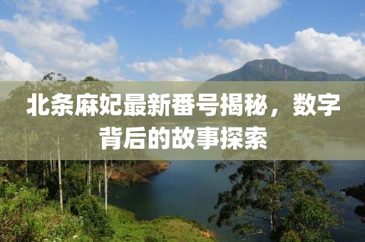 北条麻妃最新番号揭秘，数字背后的故事探索