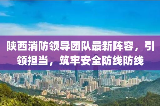陕西消防领导团队最新阵容，引领担当，筑牢安全防线防线