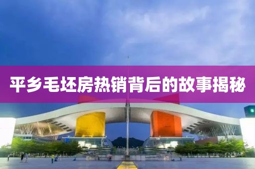平乡毛坯房热销背后的故事揭秘