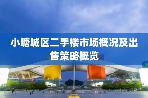 小塘城区二手楼市场概况及出售策略概览
